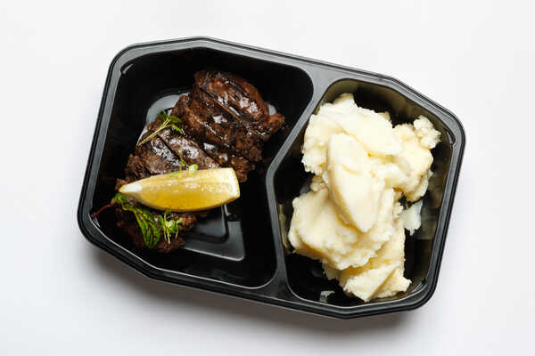 Chargrilled Grass Fed Rump with Salt, Pepper, Lemon Wedge