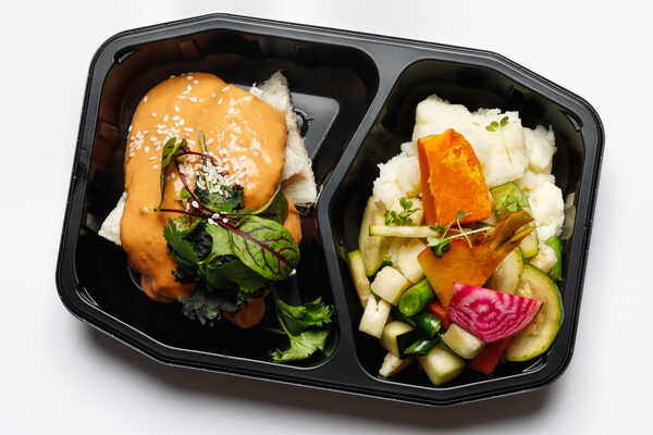 Sous vide Hake Fillet with Satay Sauce