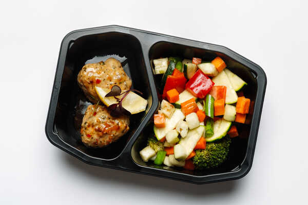 Thai style Chicken Meatballs With a Sweet Chilli Ginger Sauce and Lemon Wedge