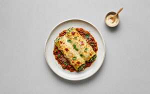 Carlo's Spinach And Ricotta Cannelloni With Beef Bolognese Sauce