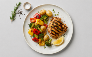 Chargrilled Chicken Thigh Fillet With Salt And Pepper
