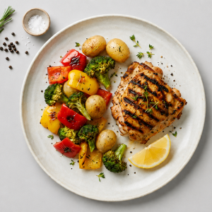 Chargrilled Chicken Thigh Fillet With Salt And Pepper