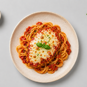 Chicken Parmigiana With Classic Spaghetti Napoli