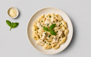 Creamy Basil Chicken Pasta Shells