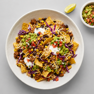Fully Loaded Beef Nacho Bowl