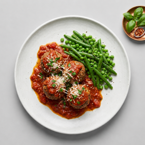 Italian Beef Meatballs In Rich Tomato Sauce (High-Protein)