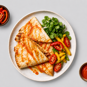 Lean Chicken Quesadilla with Cheese & Peppers